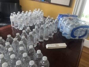 Labeling Water bottles for the Alzheimer's Walk