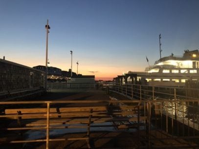 Sunset View of Docks from Block Island